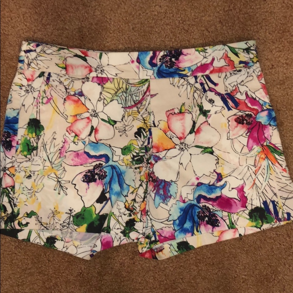 Express Floral Business Casual Shorts